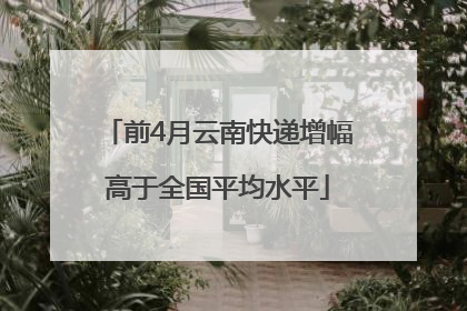 前4月云南快递增幅高于全国平均水平