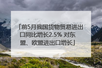 前5月我国货物贸易进出口同比增长2.5% 对东盟、欧盟进出口增长