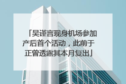 吴谨言现身机场参加产后首个活动，此前于正曾透露其本月复出