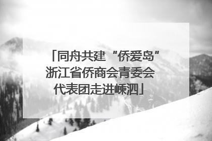 同舟共建“侨爱岛” 浙江省侨商会青委会代表团走进嵊泗