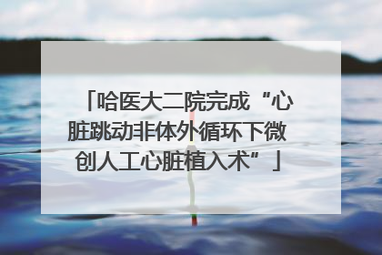哈医大二院完成“心脏跳动非体外循环下微创人工心脏植入术”