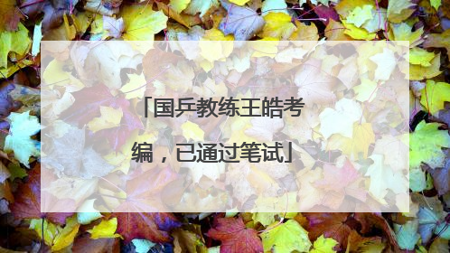 国乒教练王皓考编，已通过笔试