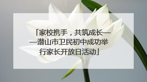 家校携手，共筑成长——潜山市卫民初中成功举行家长开放日活动