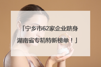 宁乡市62家企业跻身湖南省专精特新榜单！