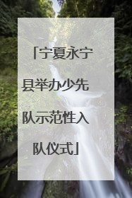 宁夏永宁县举办少先队示范性入队仪式
