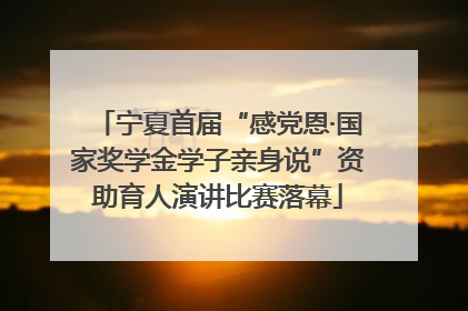 宁夏首届“感党恩·国家奖学金学子亲身说”资助育人演讲比赛落幕