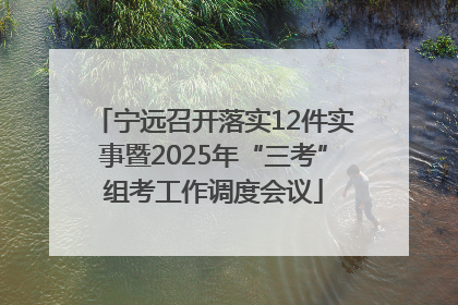 宁远召开落实12件实事暨2025年“三考”组考工作调度会议