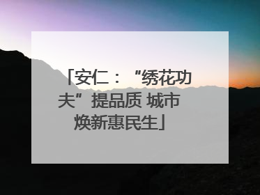 安仁：“绣花功夫”提品质 城市焕新惠民生