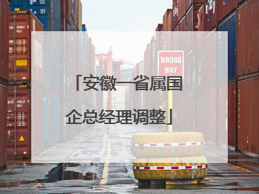 安徽一省属国企总经理调整