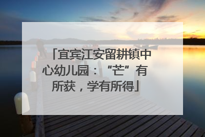 宜宾江安留耕镇中心幼儿园：“芒”有所获，学有所得