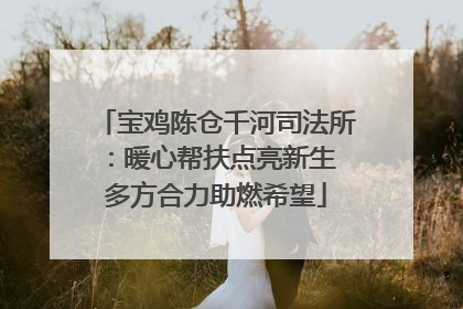 宝鸡陈仓千河司法所：暖心帮扶点亮新生 多方合力助燃希望