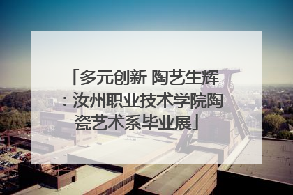 多元创新 陶艺生辉：汝州职业技术学院陶瓷艺术系毕业展