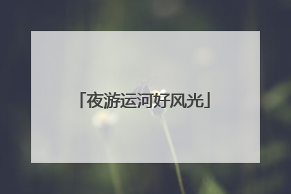 夜游运河好风光