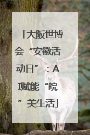 大阪世博会“安徽活动日”：AI赋能“皖”美生活