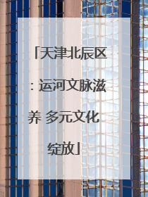 天津北辰区：运河文脉滋养 多元文化绽放