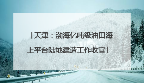 天津：渤海亿吨级油田海上平台陆地建造工作收官