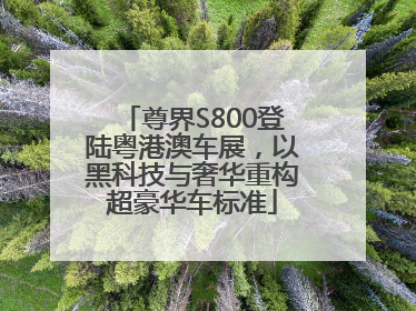 尊界S800登陆粤港澳车展，以黑科技与奢华重构超豪华车标准