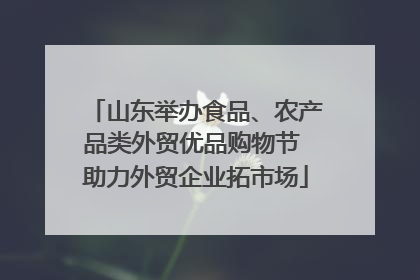 山东举办食品、农产品类外贸优品购物节 助力外贸企业拓市场