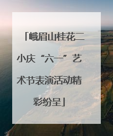 峨眉山桂花二小庆“六一”艺术节表演活动精彩纷呈