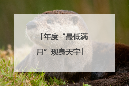 年度“最低满月”现身天宇