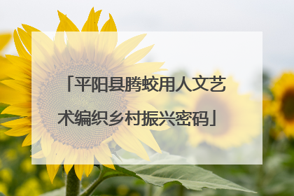 平阳县腾蛟用人文艺术编织乡村振兴密码