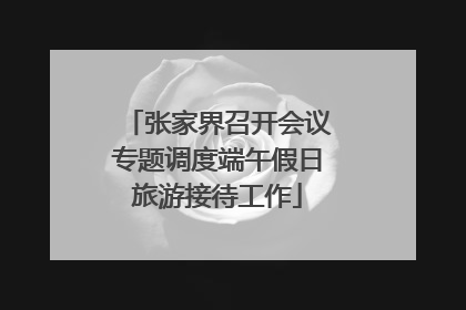 张家界召开会议专题调度端午假日旅游接待工作