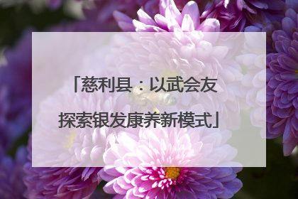 慈利县：以武会友 探索银发康养新模式