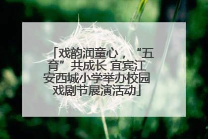 戏韵润童心，“五育”共成长 宜宾江安西城小学举办校园戏剧节展演活动