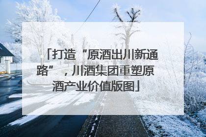打造“原酒出川新通路”，川酒集团重塑原酒产业价值版图