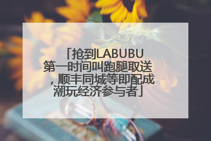 抢到LABUBU第一时间叫跑腿取送，顺丰同城等即配成潮玩经济参与者