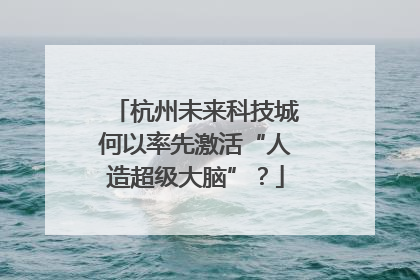杭州未来科技城何以率先激活“人造超级大脑”？