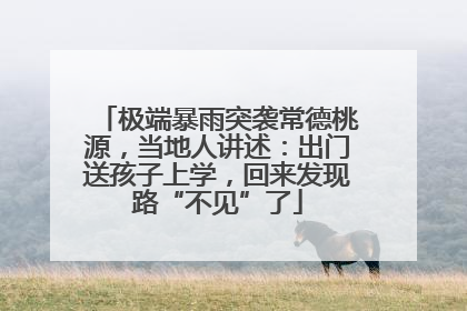 极端暴雨突袭常德桃源，当地人讲述：出门送孩子上学，回来发现路“不见”了