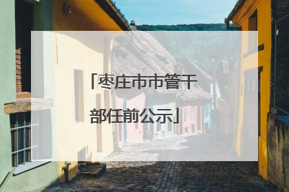 枣庄市市管干部任前公示
