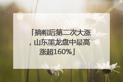 摘帽后第二次大涨，山东墨龙盘中最高涨超160%