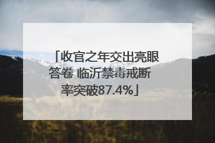 收官之年交出亮眼答卷 临沂禁毒戒断率突破87.4%