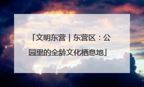 文明东营｜东营区：公园里的全龄文化栖息地