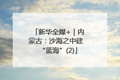 新华全媒+｜内蒙古：沙海之中建“蓝海”(2)