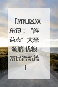 旌阳区双东镇：“旌益态”大米领航 优粮富民谱新篇