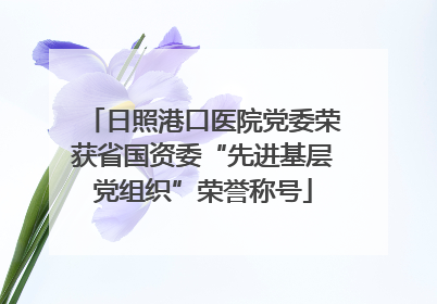 日照港口医院党委荣获省国资委“先进基层党组织”荣誉称号