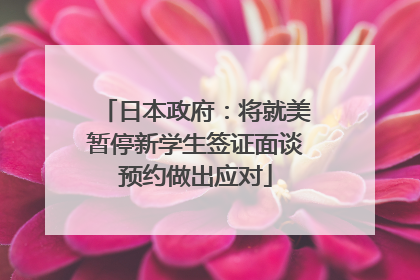日本政府：将就美暂停新学生签证面谈预约做出应对