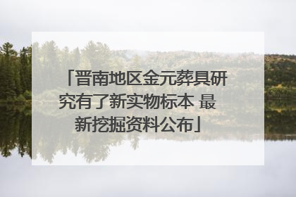 晋南地区金元葬具研究有了新实物标本 最新挖掘资料公布