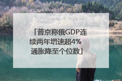 普京称俄GDP连续两年增速超4% 通胀降至个位数