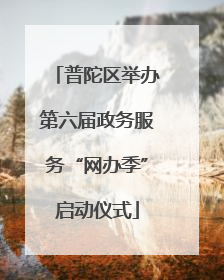 普陀区举办第六届政务服务“网办季”启动仪式