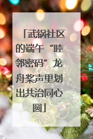武锅社区的端午“睦邻密码”龙舟桨声里划出共治同心圆
