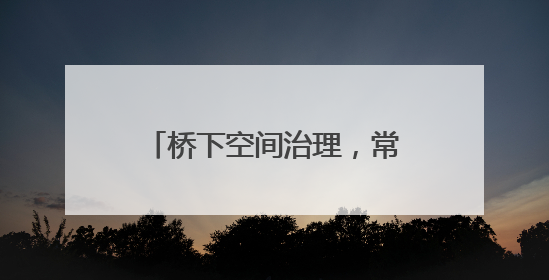 桥下空间治理，常德高速人在行动