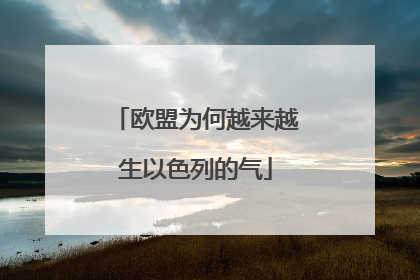 欧盟为何越来越生以色列的气