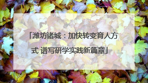 潍坊诸城：加快转变育人方式 谱写研学实践新篇章