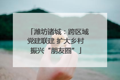 潍坊诸城：跨区域党建联建 扩大乡村振兴“朋友圈”