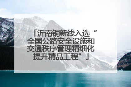 沂南铜新线入选“全国公路安全设施和交通秩序管理精细化提升精品工程”