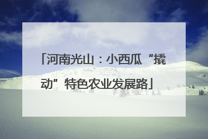 河南光山：小西瓜“撬动”特色农业发展路